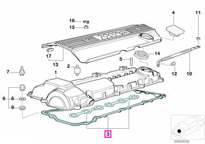 11120034106 Set garnituri capac chiulasa - BMW Seria 3 E36, Seria 5 E34