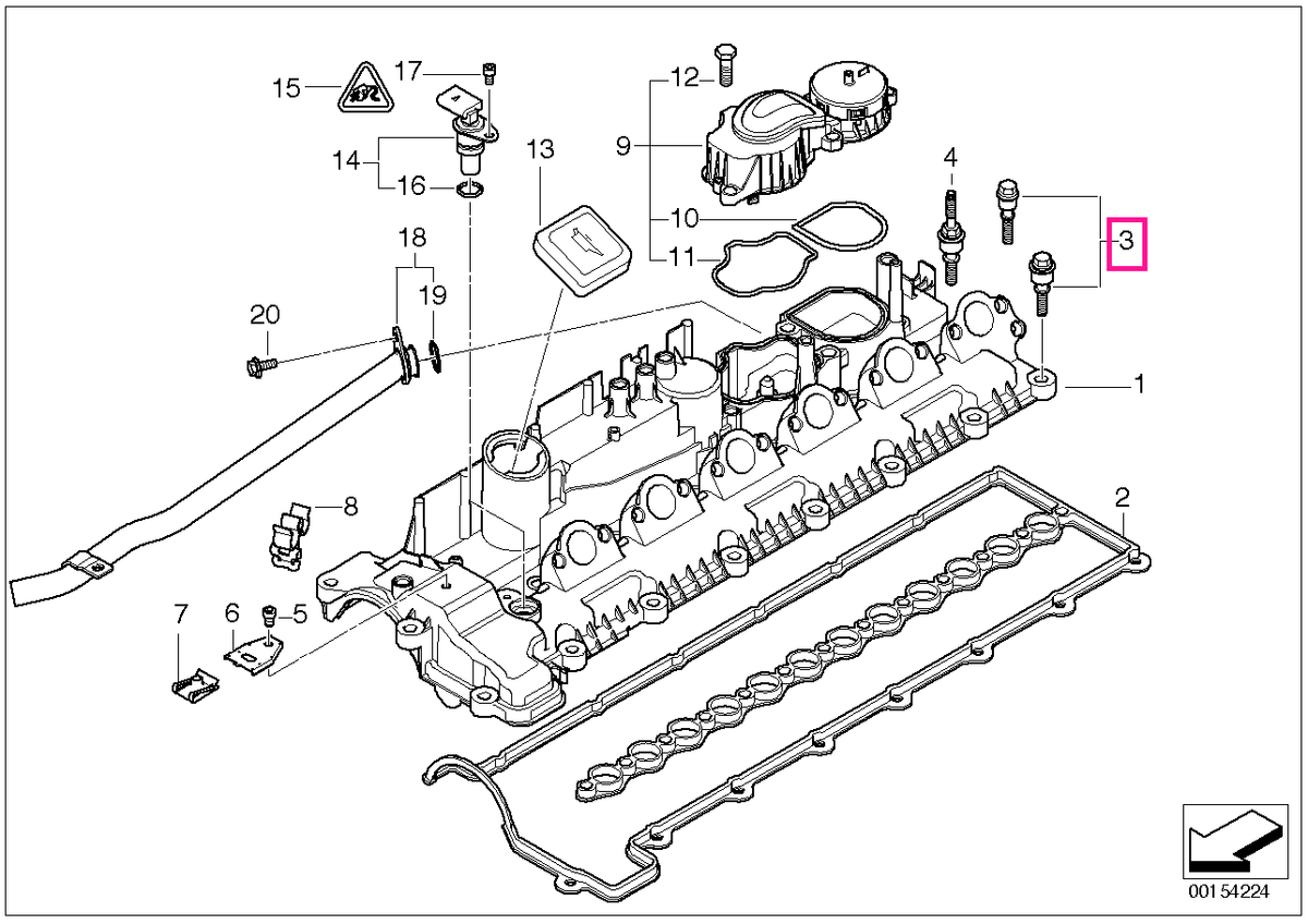 11120036235 Set elemente fixare exterior - BMW