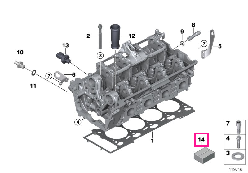 11120306824 Garnitura chiuloasa fara azbest - BMW