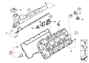 11120403102 Set garnituri capac chiulasa, cilindrii 5-8 - BMW Seria 7 E65