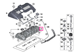 11120409288 Set șuruburi aluminiu capac chiulasă - BMW