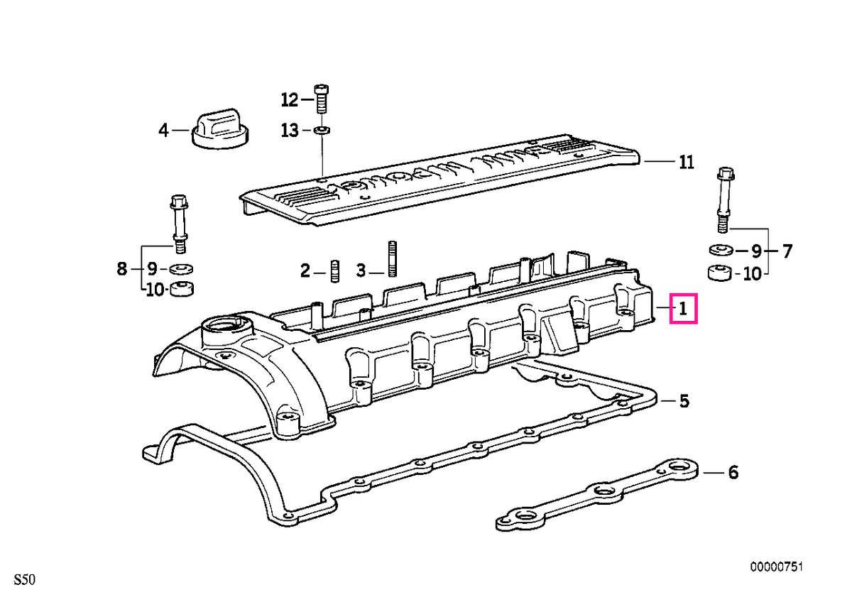 11121404350 Capac chiulasa - BMW Seria 3 E36