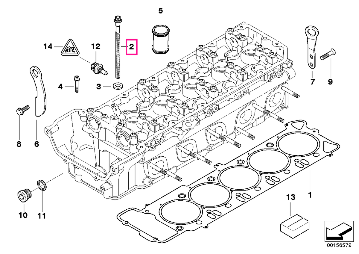 11127838831 Set suruburi chiulasă M10X115 - BMW