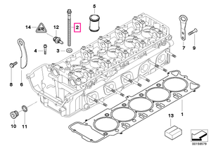 11127838831 Set suruburi chiulasă M10X115 - BMW