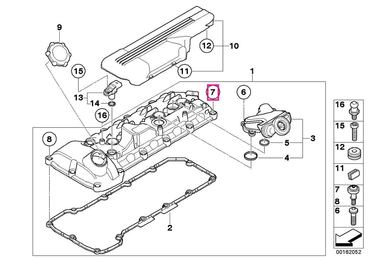 11127841218 Surub guler M6 - BMW