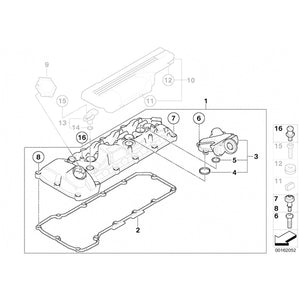 11127848153 Capac chiulasa (cilindrii 1-4) - BMW Seria 3 E90 E92 E93
