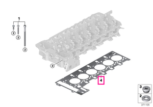 11127849621 Garnitura chiulas fara azbest 1,50MM 1,50MM (+0,30) - BMW