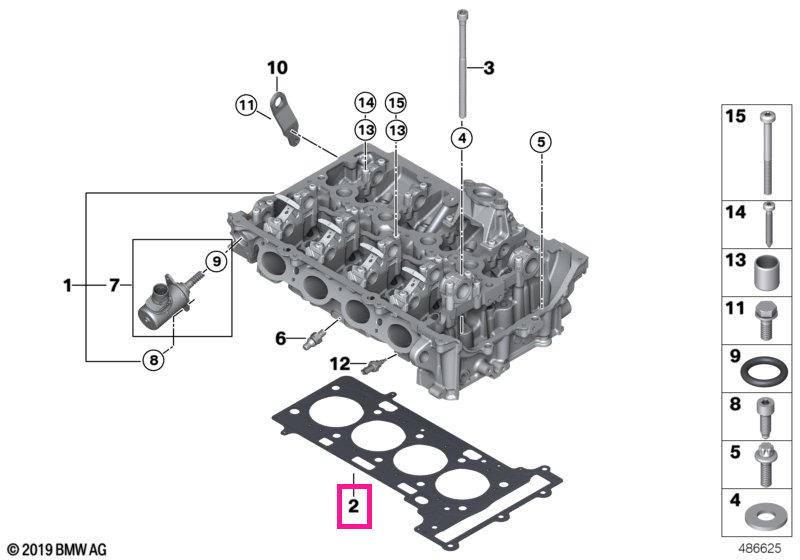 11127934596 Garnitură chiulasă 0,80MM - BMW