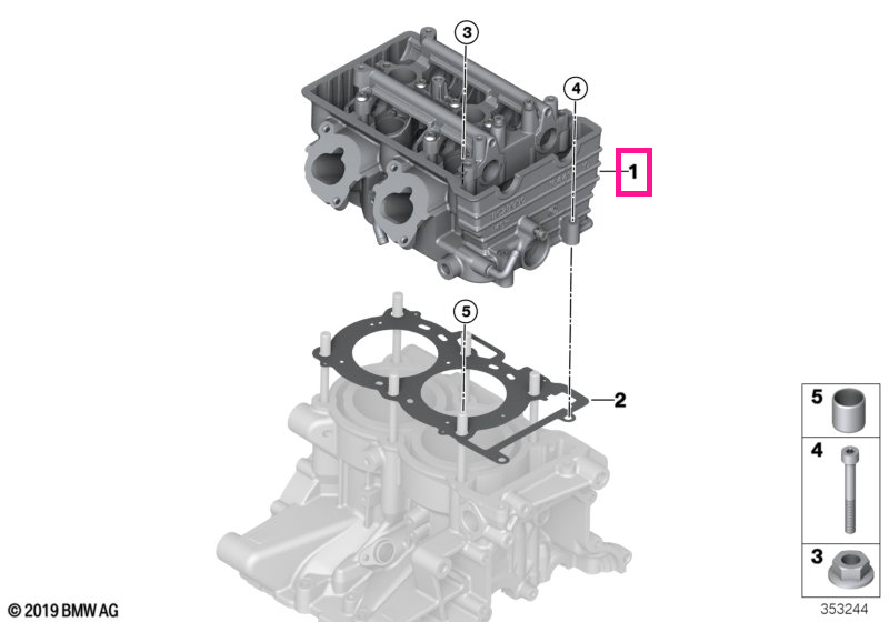 11128544847 Cylinder head - BMW