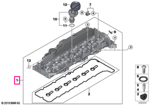 11128571308 Capac chiulasa - BMW Seria 3 G20 G21, Seria 5 G30 G31, Seria 6 G32, Seria 7 G11 G12, Seria 8 G14 G15 G16, X3