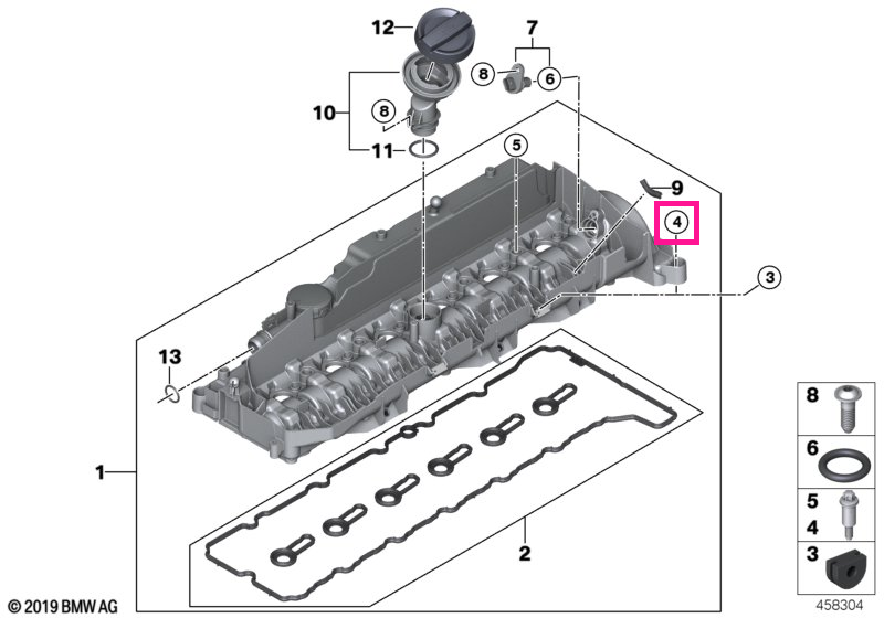 11128572811 ASA-Bolt M6X27 - BMW