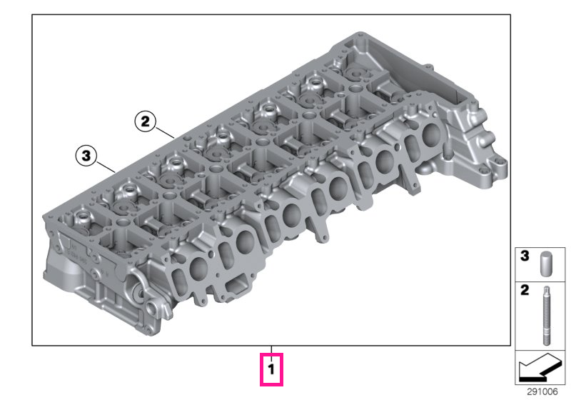 11128573401 Cylinder head - BMW