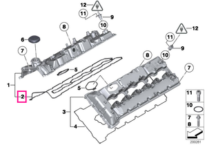 11128621955 Set garnituri capac chiulasa, cilindrii 1-6 - BMW Seria 7 F01 F02 G12