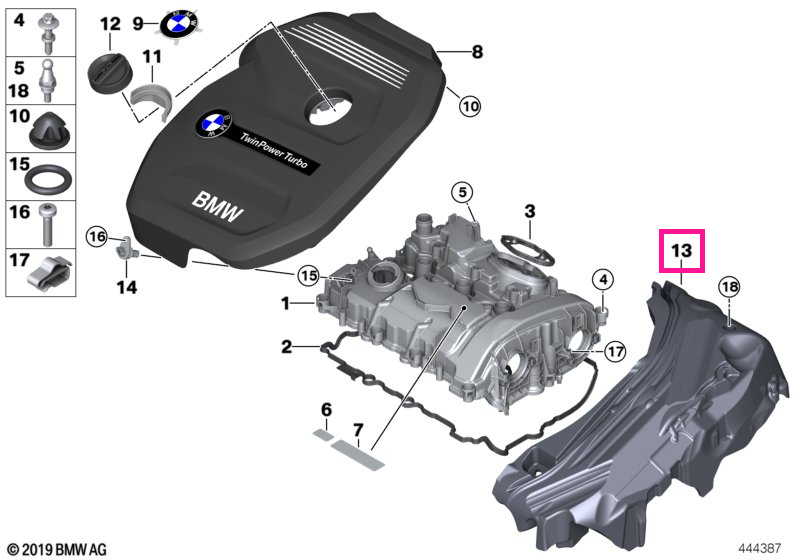 11128626613 Acoperire spate - BMW