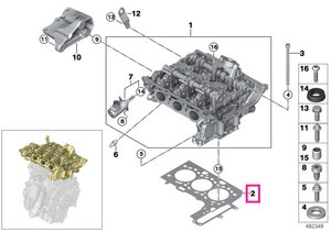11128630683 Garnitura culasa 0,70MM - BMW