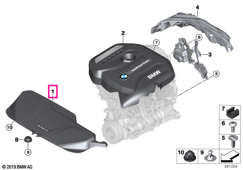 11128638196 Capac radiator - BMW