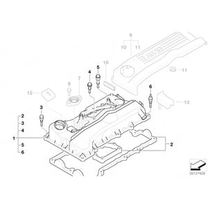 11128645888 Capac chiulasa complet - BMW Seria 1 E81 E82 E87 E88, Seria 3 E90 E91 E92 E93, Seria 5 E60, X1 E84, X3 E83, 