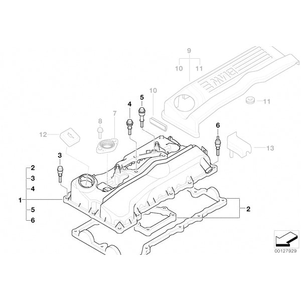 11128645888 Capac chiulasa complet - BMW Seria 1 E81 E82 E87 E88, Seria 3 E90 E91 E92 E93, Seria 5 E60, X1 E84, X3 E83, 