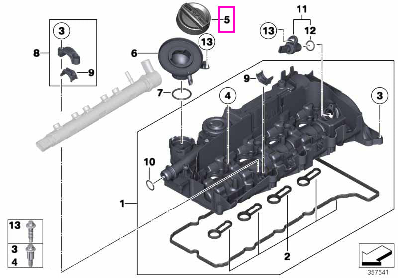 11128655331 Buson/Capac etansare gat umplere ulei - BMW - Mini