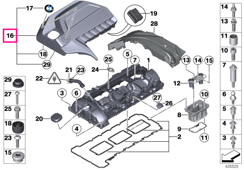 11128658460 Capac motor - BMW