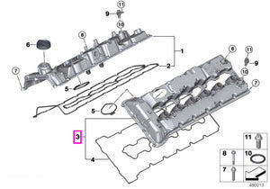 11129453764 Capac chiulasa, cilindrii 7-12 - BMW Seria 7 G12