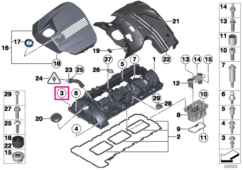 11129454322 Șurub guler M6X30 - BMW