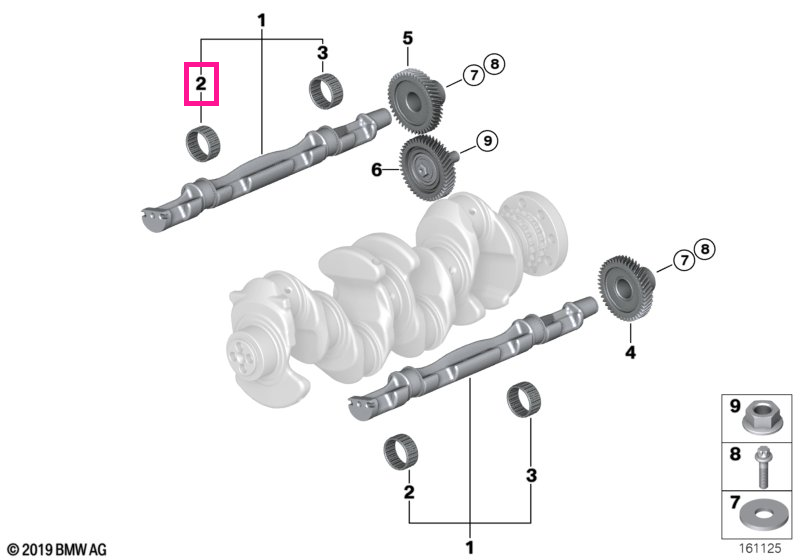 11278570971 Needle bearing D=30MM/37MM - BMW