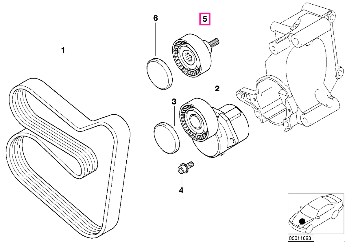 11281435594 Rola conduc.curea al - BMW