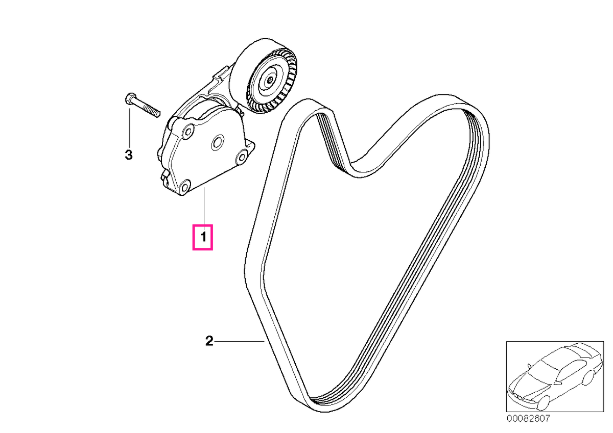 11281482199 Intinzator mecanic curea transmisie - Mini Cabrio R52, R50
