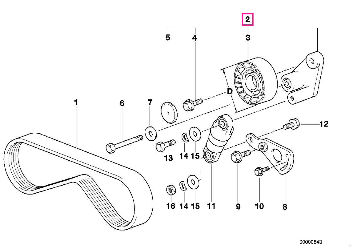 11281702013 Adj.pulley - BMW