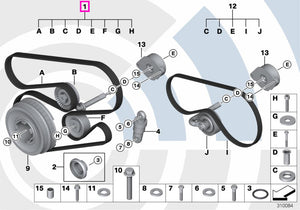 11282339073 Set reparatie curea pompa de apa si alternator, Kit Value Parts -  BMW Seria 3 E46, Seria 5 E39