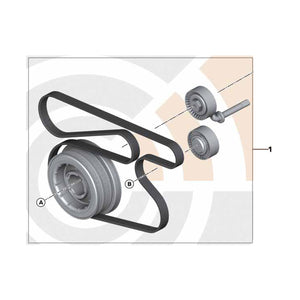 11282357310 Kit reparatie complet fulie vibrochen BMW Seria 3 E90, E91, E92; X3 E83