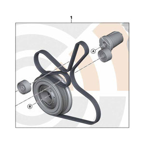 11282413240 Kit reparatie complet fulie vibrochen - BMW Seria 5 F07, F10, F11, X5 E70, X6 E71 - Value-Line