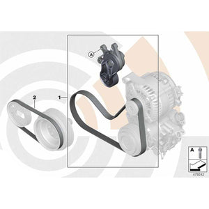 11282449715 Set reparatie curea pompa de apa si alternatorBMW Seria 5 F07, F10, F11; X1 E84; X3 F25; X4 F26; Z4 E89 - Va