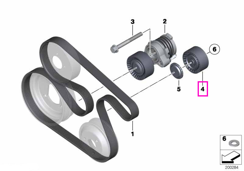 11287545297 Rola ghidare curea transmisie - BMW Seria 7 F01 F02 G11 G12, X5 E70