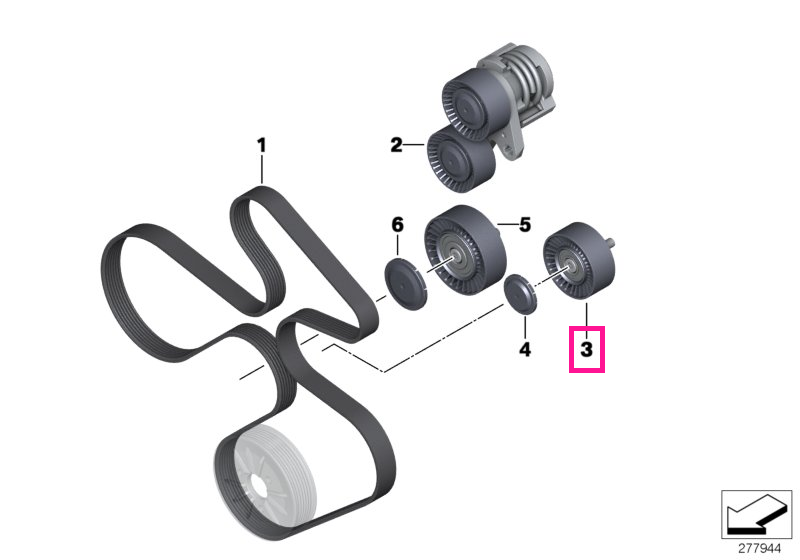 11287578674 Deflection pulley - BMW