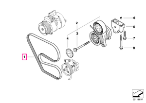 11287631816 Curea nervurată PK5X1480 - BMW