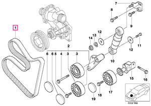 11287636377 Curea transmisie (PK7 X 1635) - BMW Seria 5 E39, Seria 7 E38, X5 E53