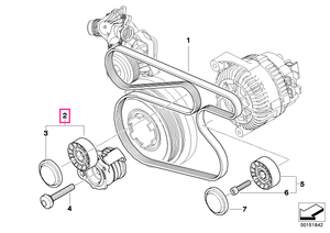 11287790447 Intinzator mecanic curea transmisie - BMW Seria 1 E87, Seria 3 E90 E91 E92 E93