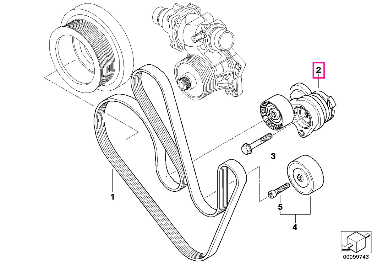 11287806252 Intinzator curea transmisie - BMW Seria 7 E65