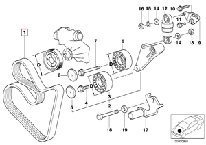 11287833264 Curea transmisie (7K X 1629) - BMW Seria 5 E39, Seria 7 E38, Seria 8 E31