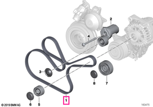 11288477788 Curea transmisie (7 DPK X 1697) - BMW Seria 5 F10 F11