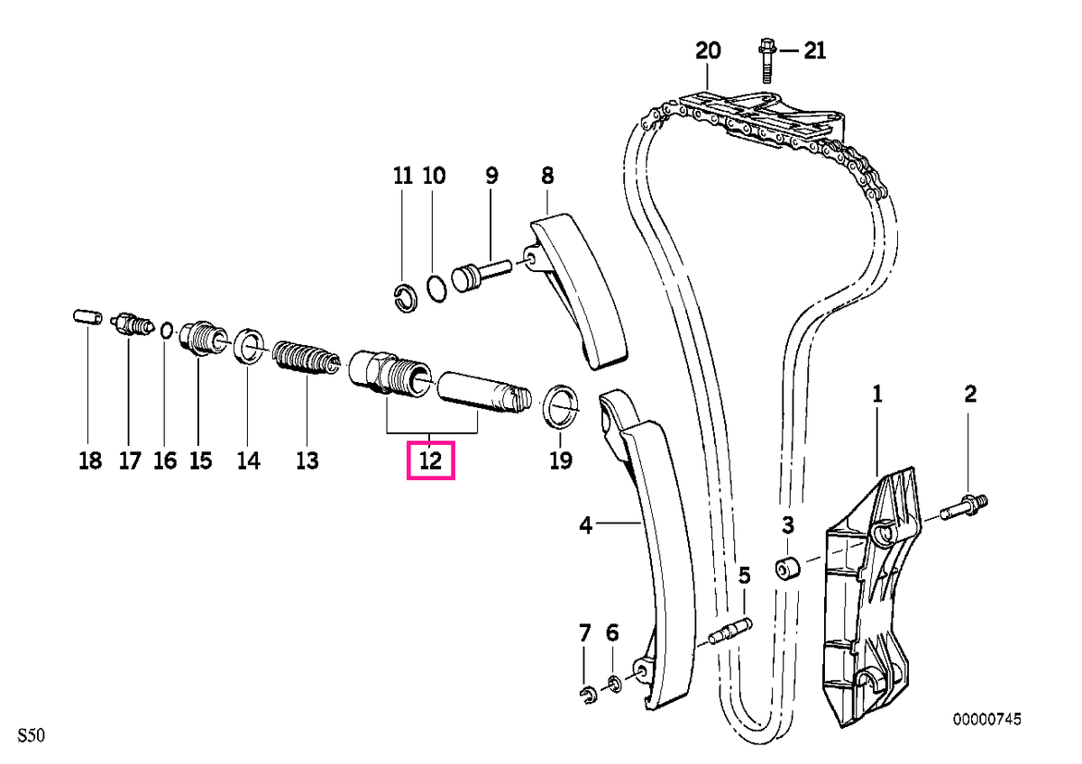 11311405081 Intinzator lant - BMW