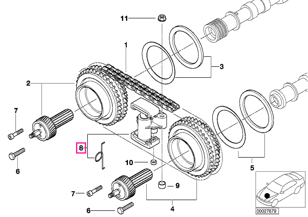 11311406165 Intinzator lant ZYL.1-4 - BMW