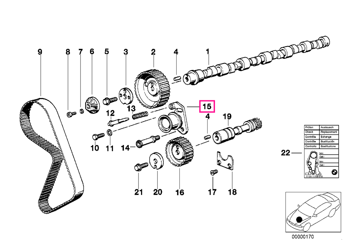11311711154 Adjusting pulley - BMW