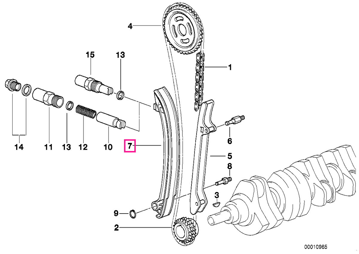 11311722654 Tensioner lanț distribuție - BMW