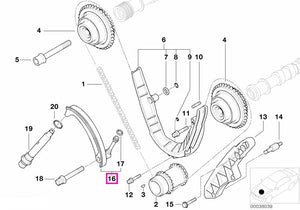 11311741236 Sina tensionare lant distributie - BMW Seria 5 E39, Seria 7 E38, Seria 8 E31, X5 E53, Z8 E52 - tip motor M62