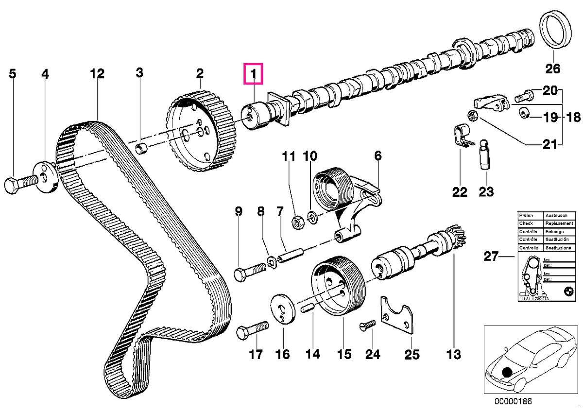 11312240863 Camshaft Camshaft - BMW