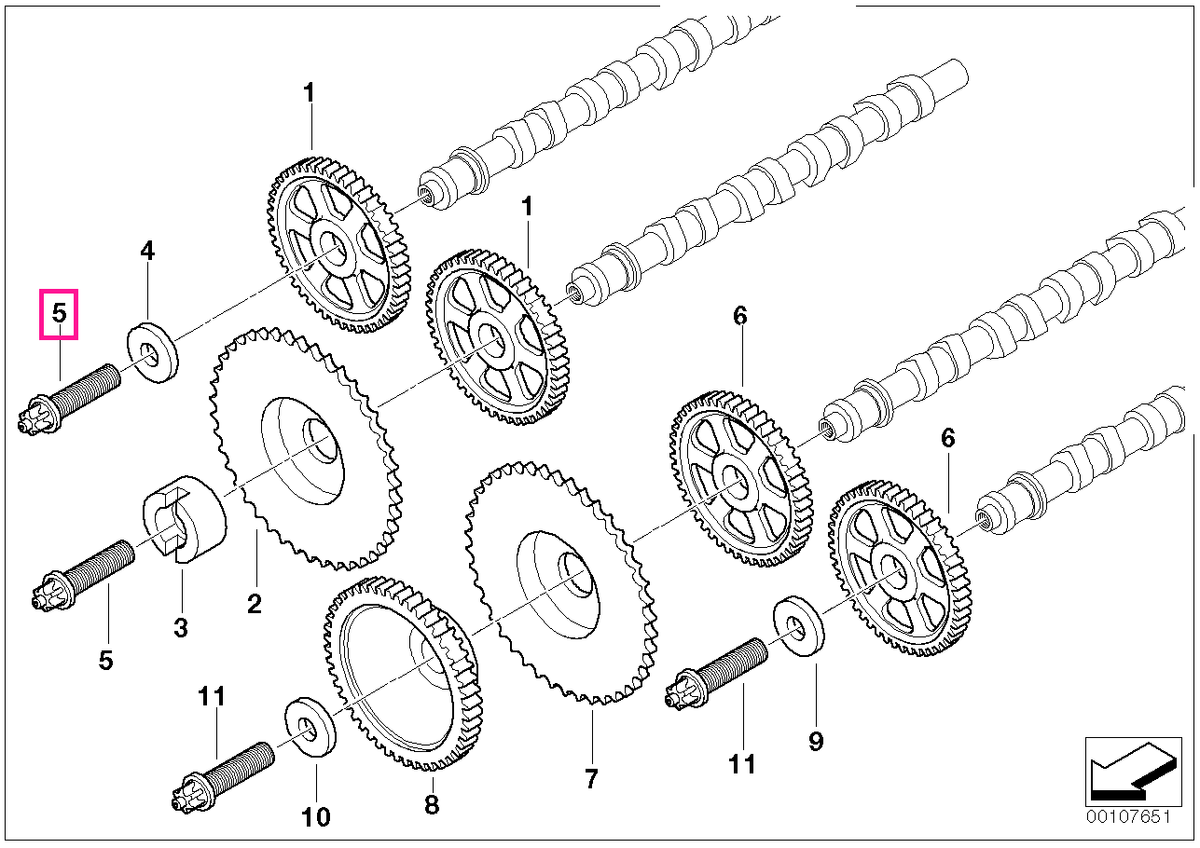 11312248114 Torx Bolt M12X1,5X55 - BMW
