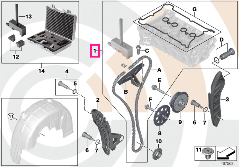 11312361882 Kit reparatie lant distributie superior - Value Line - Mini R55, R56, R57, R58, R59